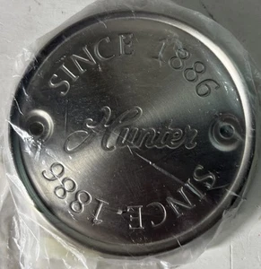 Hunter Ceiling fan silver plaque with 2 screws, in bag, unopened - Picture 1 of 3