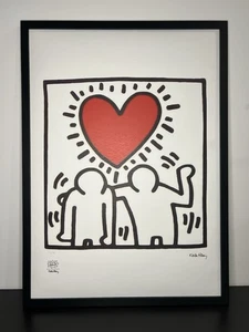 Keith Haring lithographie 50×70 - édition limitée 150 ex - authentifiée - Imagen 1 de 8