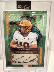 Sam Leavitt Auto 1/1 Joker - 2024 Wild Card 5 Card Draw Green Scope Joker RC - Picture 1 of 2