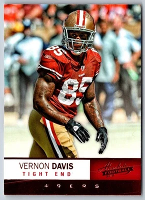 2012 Panini Absolute Vernon Davis #81 San Francisco 49ers Football Card - Image 1 of 2