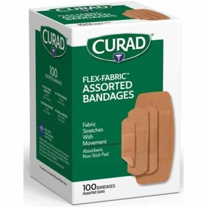Curad Flex-Fabric Adhesive Bandages, Assorted Sizes, 100 Count - Picture 1 of 1