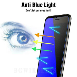 Anti-Blue Light Screen Protector Tempered Glass For iPhone 14/13/12/11/X/8/7/6