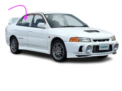 Se adapta a: Mitsubishi Mirage 1993-96 sedán 4D pasajero puerta trasera derecha ventana vidrio Foto 1 de 4