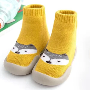 Newborn Baby Girls Boys Non Slip Infant Cotton Soft Non Slip Socks Walking Shoes - Picture 1 of 12