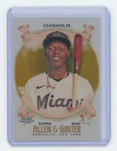 2021 Topps Allen & Ginter Chrome Jazz Chisholm Gold Refractor Full Size 45/50