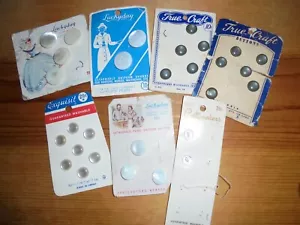 Old Buttons, Variety, some pearl,on cards - Picture 1 of 2