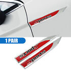 1pair 3d Sports Logo Car Fender Side Badge Metal Stickers Decal Car Accessories