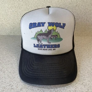 Sombrero SnapBack de Colección Wolf Trucker Gris Cueros de Lobo Blanco Oso Lago Minnesota - Imagen 1 de 7