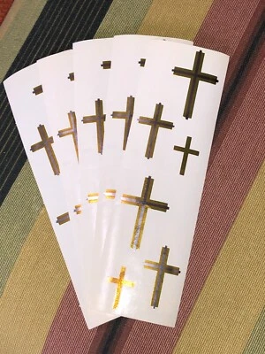 5 Mrs Grossmans Cross Stickers Religious Bible Christian Catholic Prayer Jesus - Image 1 of 4