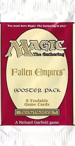 MTG: FALLEN EMPIRES leere Booster Pack Verpackung; PERFEKTE Öffnung, KEINE KARTEN, 1994 - Bild 1 von 2