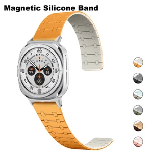 Quick Fit Magnetic Loop Band for Samsung Galaxy Watch Ultra 47mm Silicone Strap - Photo 1 sur 24