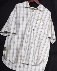 Camisa para hombre Akademiks de algodón multicolor a cuadros manga corta talla L - Imagen 1 de 5