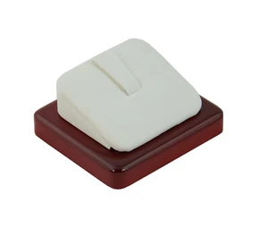 Escaparate de joyería con soporte de anillo único de palo de rosa blanco - Imagen 1 de 2