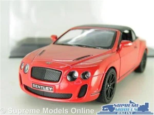 BENTLEY CONTINENTAL MODEL CAR 2010 CONVERTIBLE 1:38 SIZE RED + CASE KINSMART K8 - Picture 1 of 4