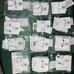 Giani Bernini sterling silver Lot Of 12  Pc earrings Macy’s Return. - Picture 1 of 16