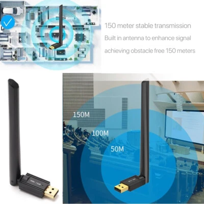 USB Bluetooth 5.1 Adapter Long Range 150M Wireless Transmitter Receiver For PC - Image 1 of 4