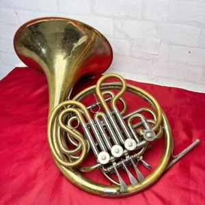 YAMAHA YHR-664 Full Double Horn Gold Wind instrument Maintained Mouthpiece Used - Picture 1 of 9