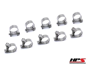 10 x Abrazadera de manguera de inyección de combustible de acero inoxidable HPS 304 (16 mm - 18 mm) - Imagen 1 de 1