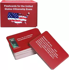 US Citizenship Flashcards, Naturalization Test Study 100 Questions And Answers - Picture 1 of 6