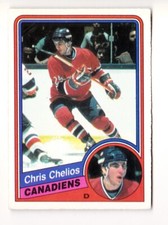 1984-85 OPC Chris Chelios Rookie Montreal Canadiens O-Pee-Chee 84-85