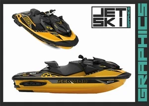 SEADOO RXP RXPX 300 2021 2022 2023 mil yellow graphics kit decals stickers set - Picture 1 of 2