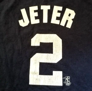T-shirt Derek Jeter #2 New York Yankees Vintage Majestic taglia uomo 2XL blu MLB - Foto 1 di 5