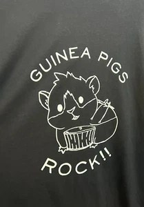 Guinea Pig Sanctuary Swag Black Rocks Drummer T-shirt Size 2X Next Level Cotton - Picture 1 of 3