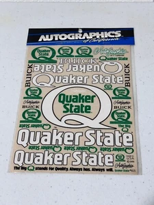 RC Autographics 613 Vintage Quaker State Pegatina Aceite Calcomanía Hoja NUEVO NOS 1/10 RC - Imagen 1 de 2