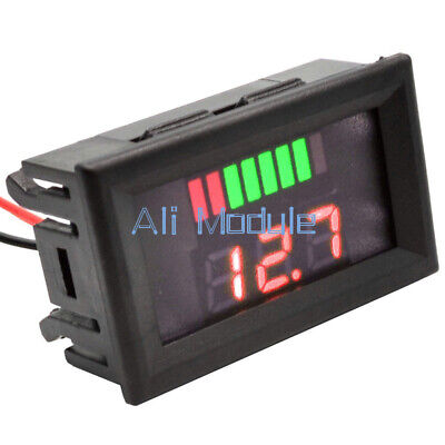12V ACID Lead Battery Capacity Indicator Charge Level LED Tester Red Voltmeter • 3.07€