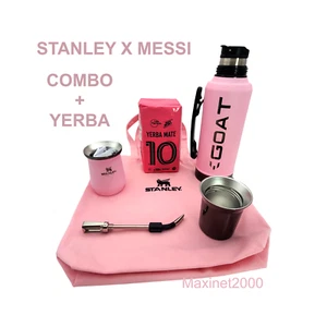 STANLEY MESSI X Pink Termo 1.2L Mate System Bombilla Adjustable + Yerba + Bag - Picture 1 of 8