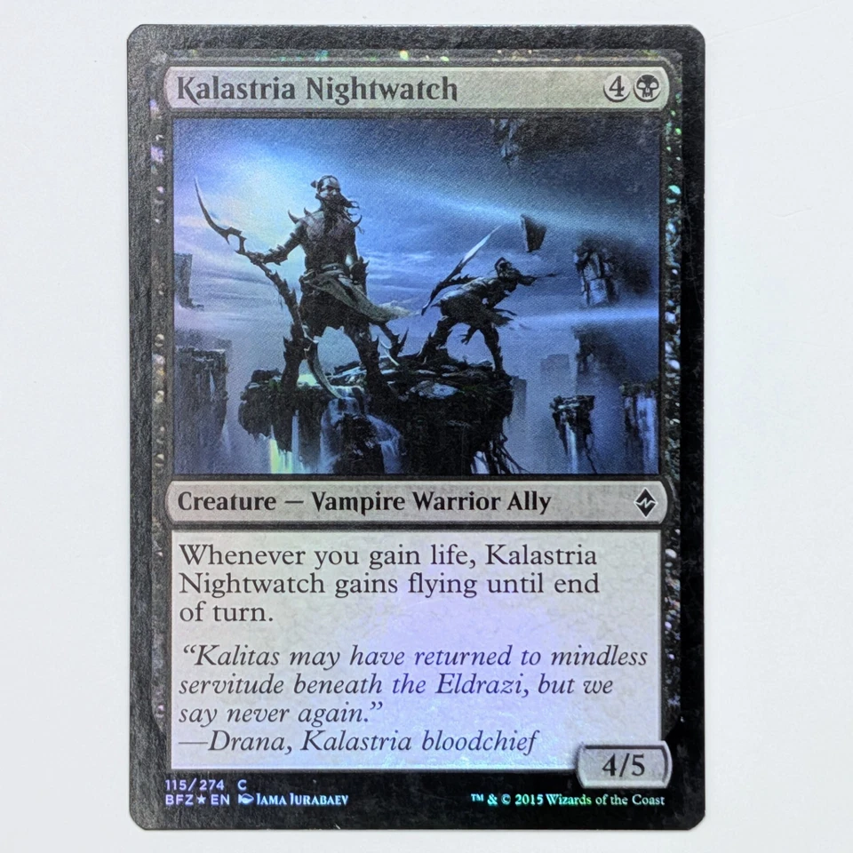 Kalastria Nightwatch FOIL Battle for Zendikar NM Magic Card MTG - Image 1 of 2