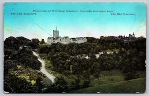 DUBUQUE IOWA Wartburg Seminary Grounds c1910 old new IO panorama DB Postcard A37 - Picture 1 of 3