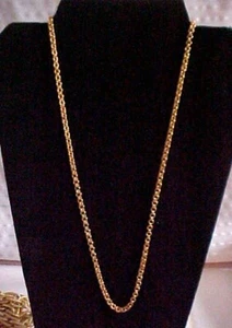Vintage Rolo Kette 24" doppelt verbunden goldfarben wunderschön - Bild 1 von 4