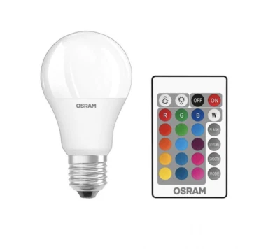 Osram LED Star Colour Changing GLS ES E27 A60 Bulb RGBW Dimmable Remote Control - Image 1 of 4