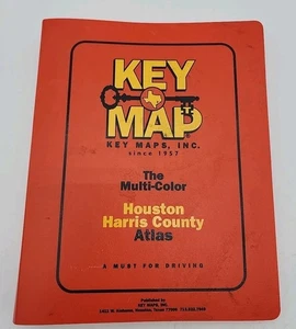 Houston Harris County Texas 1998 40th Edition Key Map Atlas Book Spiral Bound - Picture 1 of 11