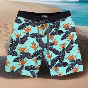 Hurley Board Shorts Phantom Paradise Tropical Twist Size 33 Aqua Surf Swim Beach - Picture 1 of 6