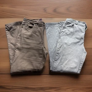 Pantalones de mezclilla para mujer Gloria Vanderbilt Amanda talla 10 tostados, azul efecto adelgazante lote de 2 - Imagen 1 de 17