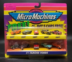 Vintage Galoob Micro Machines Five-Pack #1 Famous Fords Die Cast Cars 65100