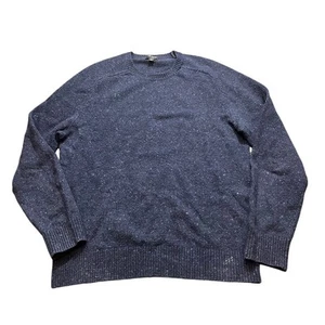 Suéter Todd Snyder Donegal Cuello Redondo en Mezcla de Lana Azul Marino Pullover Preppy Mediano - Imagen 1 de 10