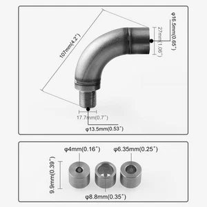 Hot JShaped Oxygen Sensor Restrictor Connector With Adjustable Gas Flow Inserts - Picture 1 of 13