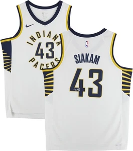 Von Pascal Siakam Indiana Pacers signiertes Nike White Association Swingman Trikot - Bild 1 von 5