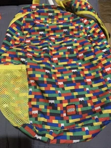 LEGO Backpack Brickwall Kids Travel Bag MultiColor 16X11X5 School Bag Padded - Picture 1 of 7