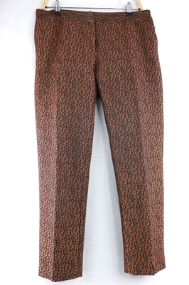 BODEN Crop Trousers Black Orange Green Size 12 - Image 1 of 4