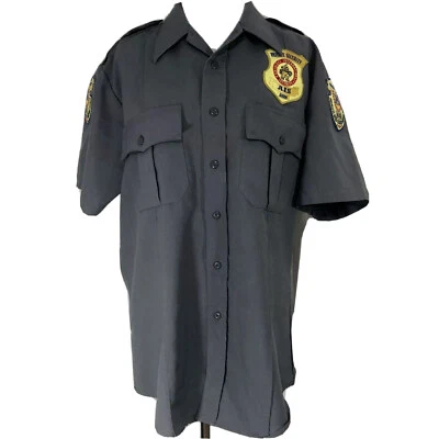 Camisa Uniforme de Seguridad Privada Tact Squad Talla Med 15/15.5 Gris Mangas Cortas Foto 1 de 4