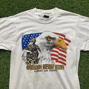 VTG Desert Storm T Shirt - Screen Stars Medium 90s - Picture 1 of 9