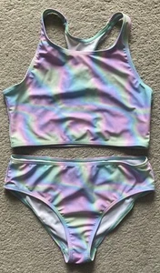 Girls Multicoloured Tankini Age 11-12 Years - Picture 1 of 2