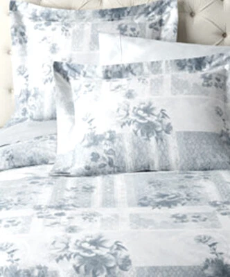 Capa de Edredom Sferra Marcus Cimona F/Queen e 2 Shams Floral Conjunto de 3 Peças Nova - Imagem 1 de 4