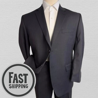 JOSEPH ABBOUD Hombre Traje Dos Botones Blazer Chaqueta 44S Pantalón 42Wx30L LANA GRIS Foto 1 de 4