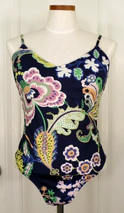 NWT J CREW Retail $128 BALLET ONE-PIECE SWIMSUIT LIBERTY NAVY FLORAL SYMPHONY 8 - Picture 1 of 2