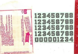 Vintage IMPKO water decal number sheet motorcyle rat rod model - Picture 1 of 1